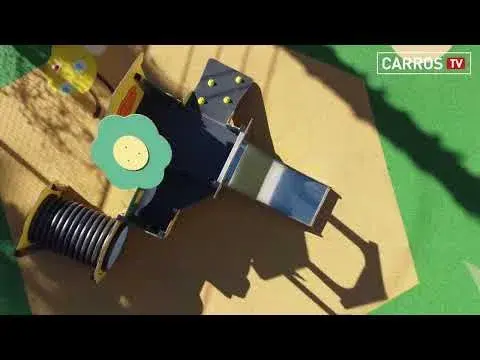 Jeux du jardin des Lucioles à Carros, vue du reportage municipal